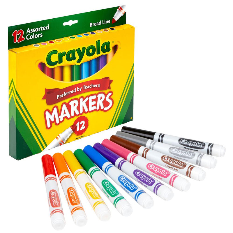 12 Marcadores Punta Cónica Crayola