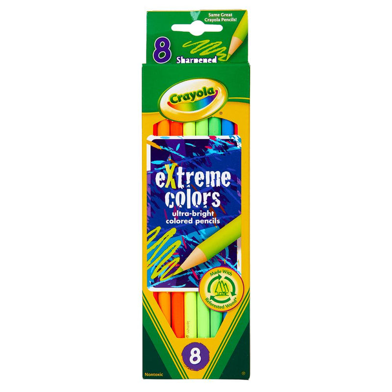 8 Lápices De Color Neon Crayola