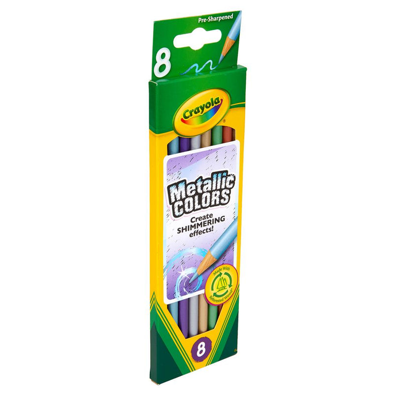 8 Lápices De Color Metálicos Crayola