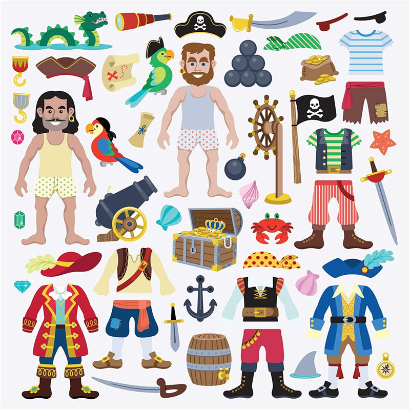 Set De Juego Stickers - Piratas